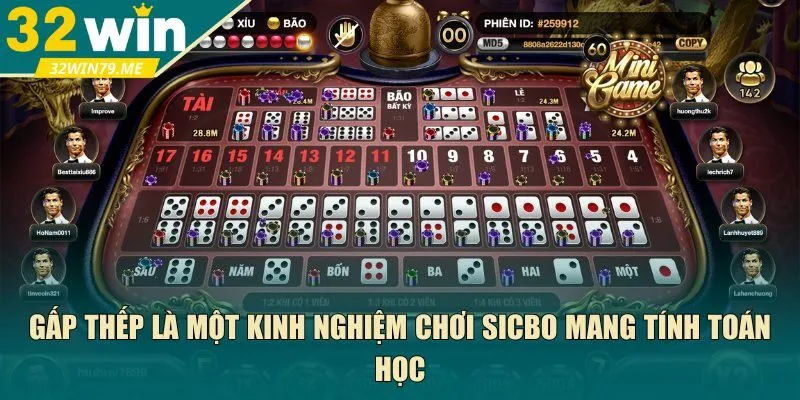 Gấp thếp là một kinh nghiệm chơi Sicbo 